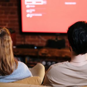 couple watching tv