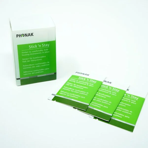 Phonak Stick ‘n Stay: Sticker Pads for Hearing Aids